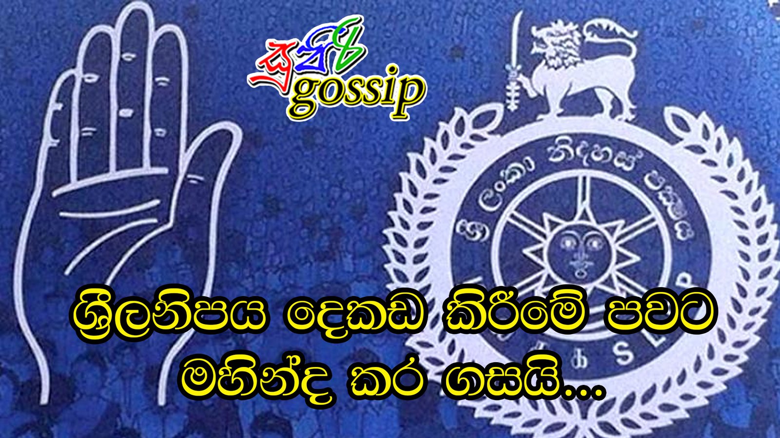 ශ්‍රීලනිපය දෙකඩ කිරීමේ පවට මහින්ද කර ගසයි…