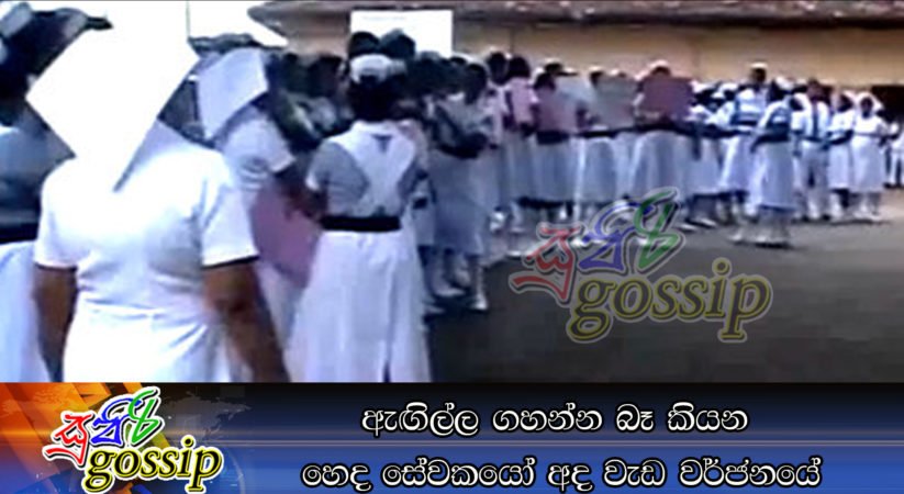 ඇඟිල්ල ගහන්න බෑ කියන හෙද සේවකයෝ අද වැඩ වර්ජනයේ