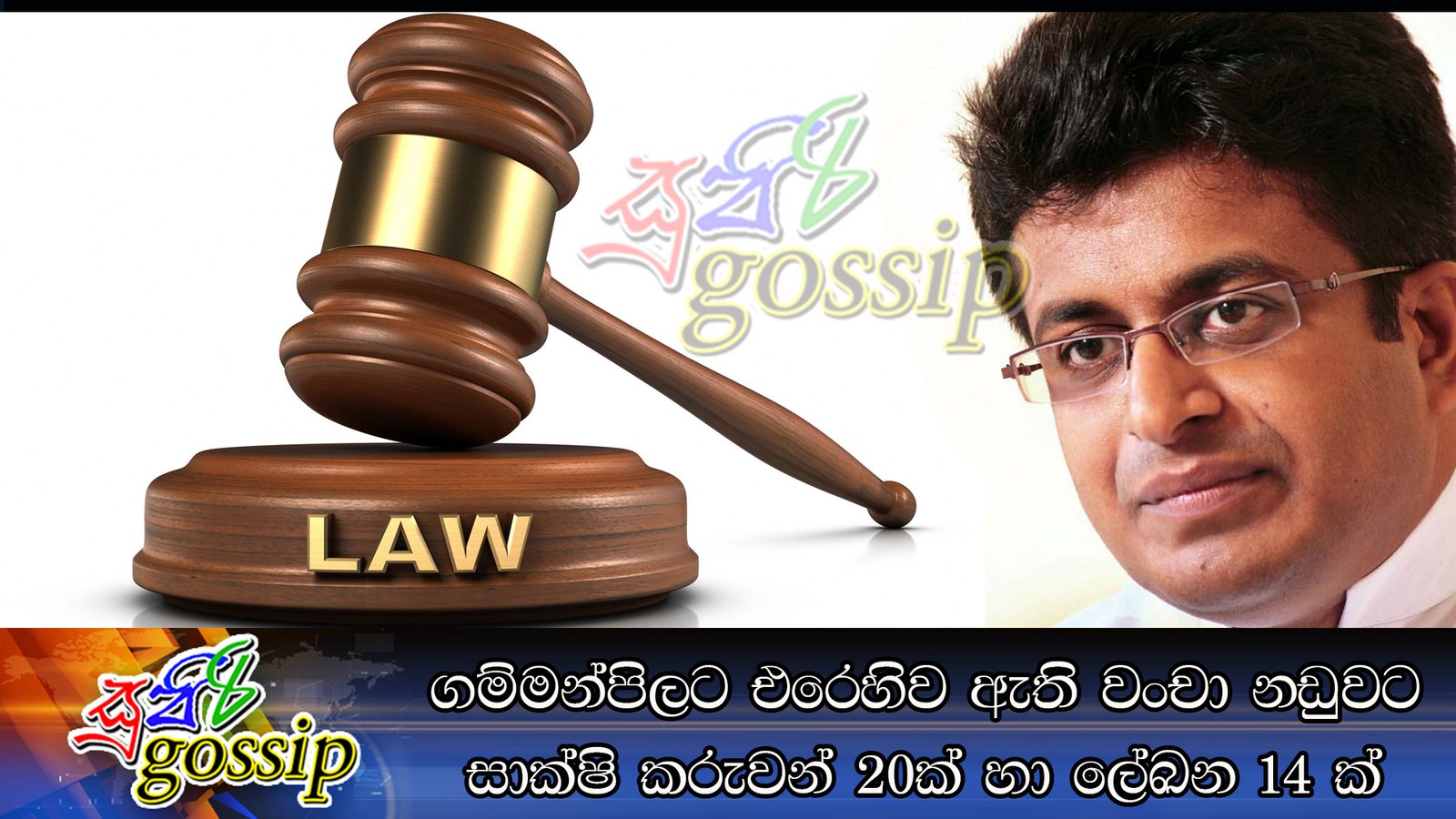 ගම්මන්පිලට එරෙහිව ඇති වංචා නඩුවට සාක්ෂි කරුවන් 20ක් හා ලේඛන 14 ක්
