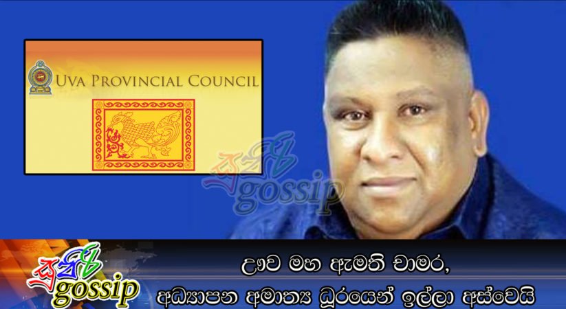 ඌව මහ ඇමති චාමර, අධ්‍යාපන අමාත්‍ය ධූරයෙන් ඉල්ලා අස්වෙයි
