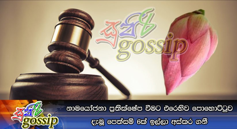 නාමයෝජනා ප්‍රතික්ෂේප වීමට එරෙහිව පොහොට්ටුව දැමූ පෙත්සම් 6ක් ඉල්ලා අස්කර ගනී