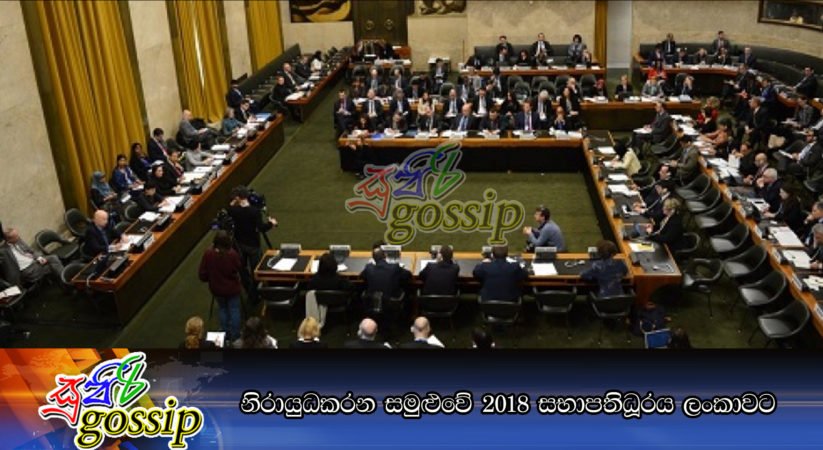 නිරායුධකරන සමුළුවේ 2018 සභාපතිධූරය ලංකාවට