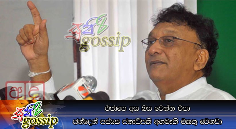 එජාපෙ අය බය වෙන්න එපා ඡන්දෙන් පස්සෙ ජනාධිපති අගමැති එකතු වෙනවා