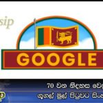 70 වන නිදහස ‍වෙනුවෙන් ගූගල් මුල් පිටුවට සිංහ කොඩිය