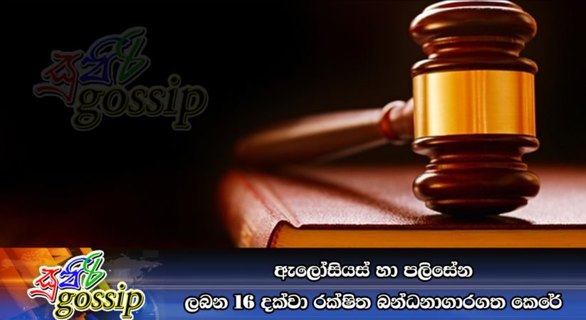 ඇලෝසියස් හා පලිසේන ලබන 16 දක්වා රක්ෂිත බන්ධනාගාරගත කෙරේ