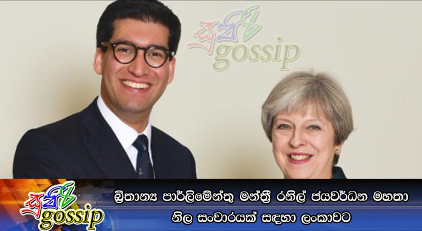 බි‍්‍රතාන්‍ය පාර්ලිමේන්තු මන්ත‍්‍රී රනිල් ජයවර්ධන මහතා නිල සංචාරයක් සඳහා ලංකාවට