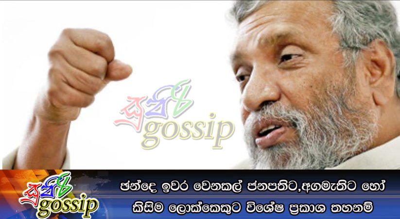 ඡන්දෙ ඉවර වෙනකල් ජනපතිට,අගමැතිට හෝ කිසිම ලොක්කෙකුට විශේෂ ප්රකාශ තහනම්
