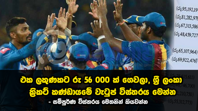එක ලකුණකට රු 56 000 ක්… ඔබ නොදන්න ශ්‍රී ලංකා ක්‍රිකට් කණ්ඩායමේ වැටුප් විස්තරය මෙන්න