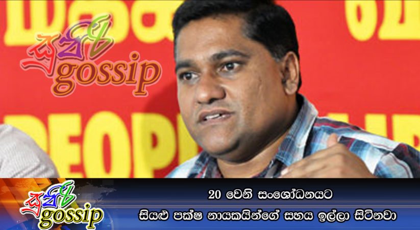 20 වෙනි සංශෝධනයට සියළු පක්ෂ නායකයින්ගේ සහය ඉල්ලා සිටිනවා