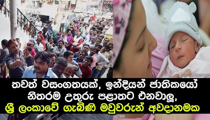 ඉන්දියන් ජාතිකයෝ නිතරම උතුරු පළාතට එන නිසා ශ්‍රී ලංකාවේ ගැබිණි මවුවරුන් අවදානමක…!