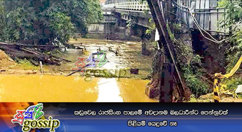 කඩුවෙල රාජසිංහ පාලමේ අවදානම බලධාරීන්ට පෙන්නුවත් පිළියම් යෙදුවේ නෑ