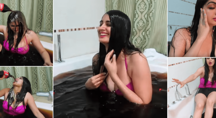 බීම වර්ග ගැලූන් 1500ක් ටබ් එකට දාලා පැය 24ක් හිටපු සුරූපී තරුණියට වෙච්ච දේ මෙන්න…