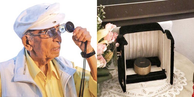 ආචාර්ය ලෙස්ටර් ජේම්ස් පීරිස්‌ගේ දේහය අසල තිබූ “රණ මයුර”සම්මානය හොරකම් කරපු කෙනා මෙන්න