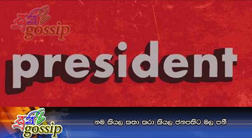 නම කියල කතා කරා කියල ජනපතිට මල පනී