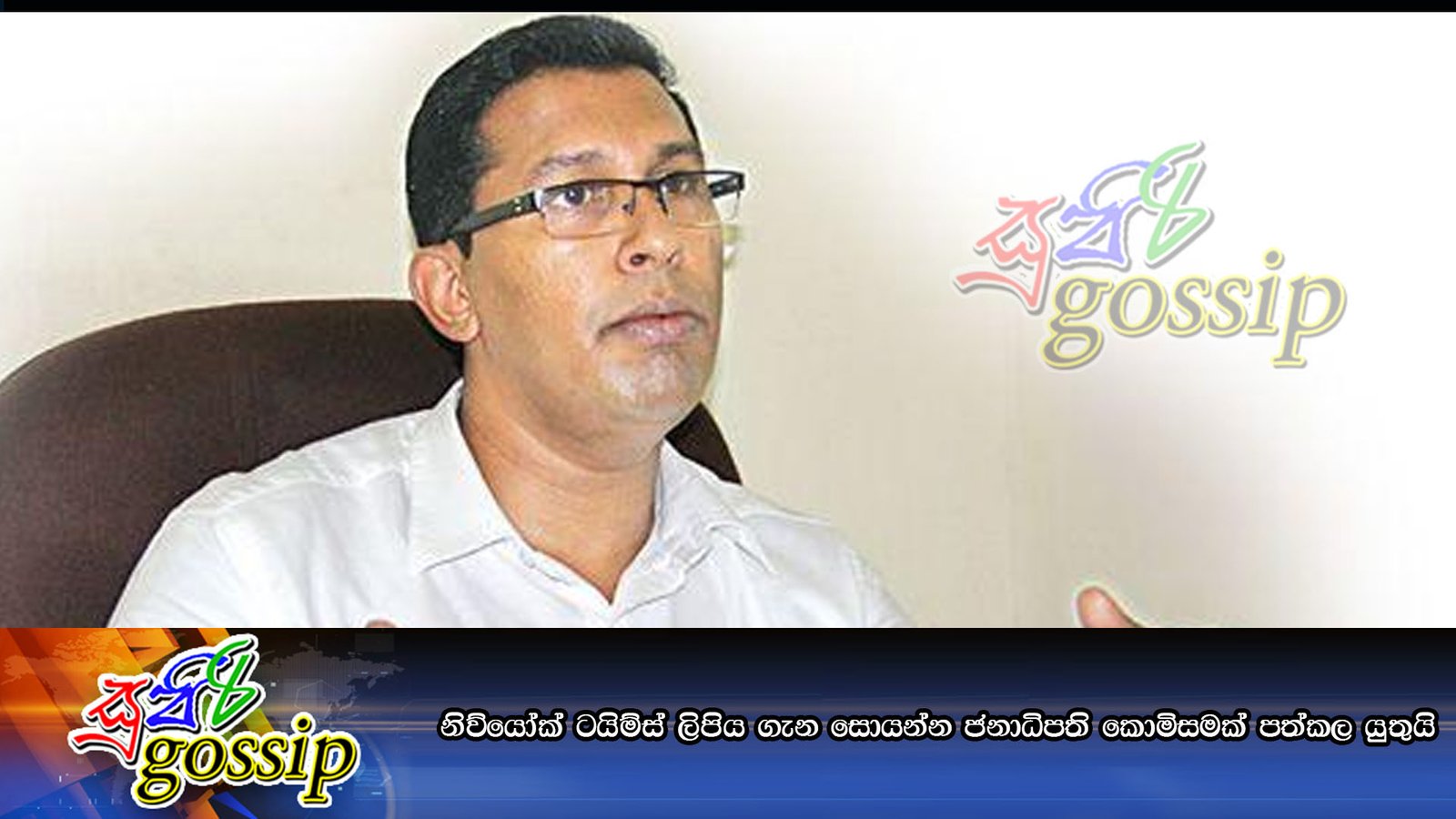නිව්යෝක් ටයිම්ස් ලිපිය ගැන සොයන්න ජනාධිපති කොමිසමක් පත්කල යුතුයි