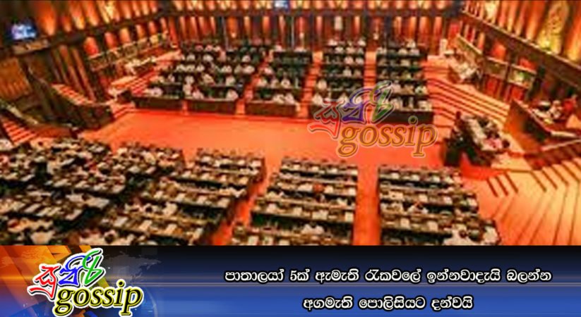 පාතාලයා් 5ක්‌ ඇමැති රැකවලේ ඉන්නවාදැයි බලන්න අගමැති පොලිසියට දන්වයි