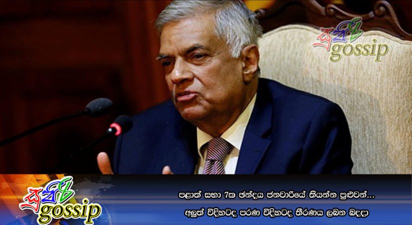 පළාත් සභා 7ක ඡන්දය ජනවාරියේ තියන්න පුළුවන්… අලුත් විදිහටද පරණ විදිහටද තීරණය ලබන බදදා