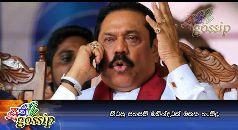 හිටපු ජනපති මහින්දටත් මතක නැතිලු