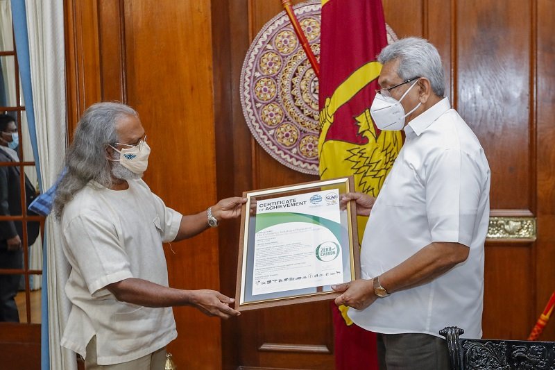 පරිසරයට හානි නොකළ ජනපතිවරණ ව්‍යාපාරය අගයා ජනපතිට සහතිකයක්