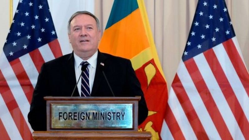 අමෙරිකානු රාජ්‍ය ලේකම් කොළඹදී චීනයට දැවැන්ත ප්‍රහාරයක් එල්ල කරයි