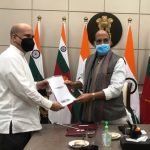 ශ්‍රී ලංකා මහ කොමසාරිස් මිලින්ද සහ ඉන්දීය ආරක්ෂක අමාත්‍යවරයා අතර හමුවක්